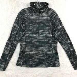 Under Armour Womens Half Zip Jacket Coldgear Cozy Reflective Logo‎ Green M